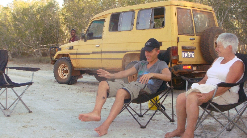 Chilling after some mud crabbing, Cape Leveque Australia