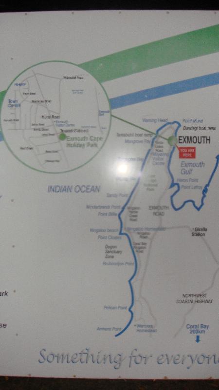 Handy map, Exmouth Australia