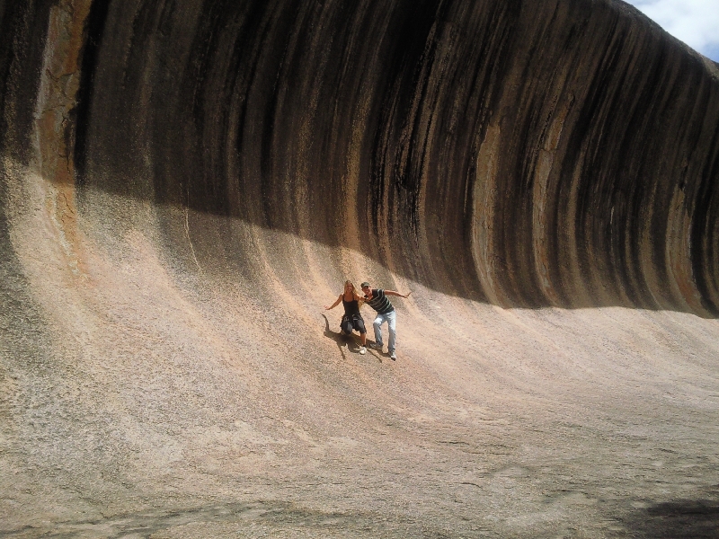 Together in the waves, Wave Rock Australia