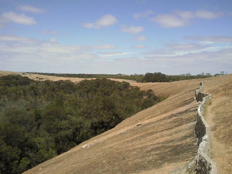 On top of Wave Rock, Australia