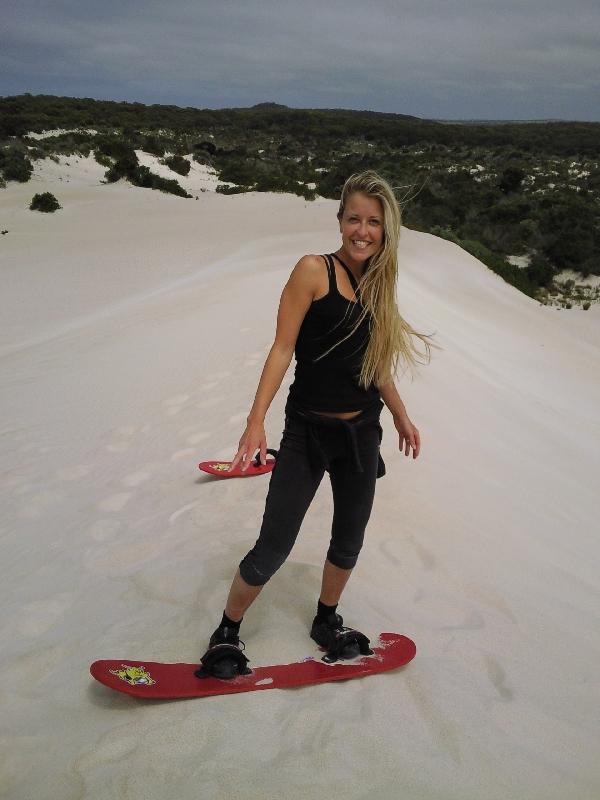 Sandboarding on KI, Kangaroo Island Australia