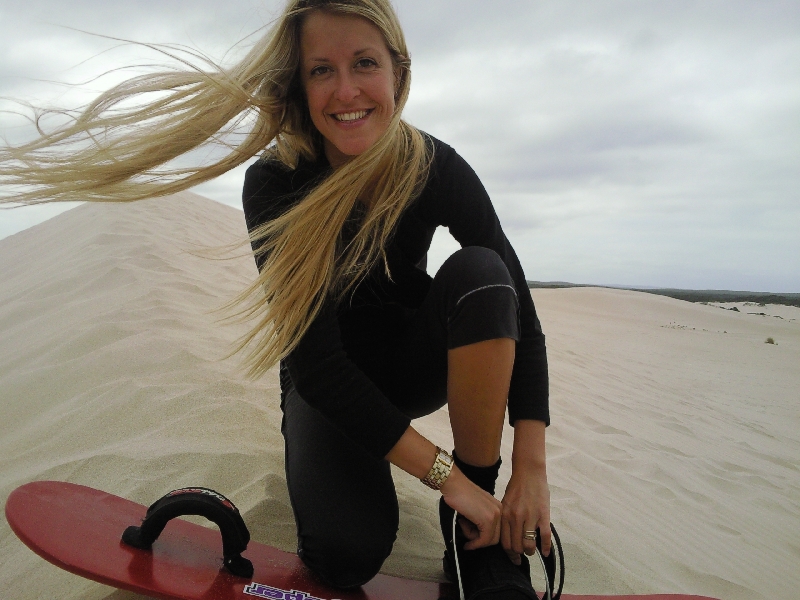 Strapping on the board, Australia