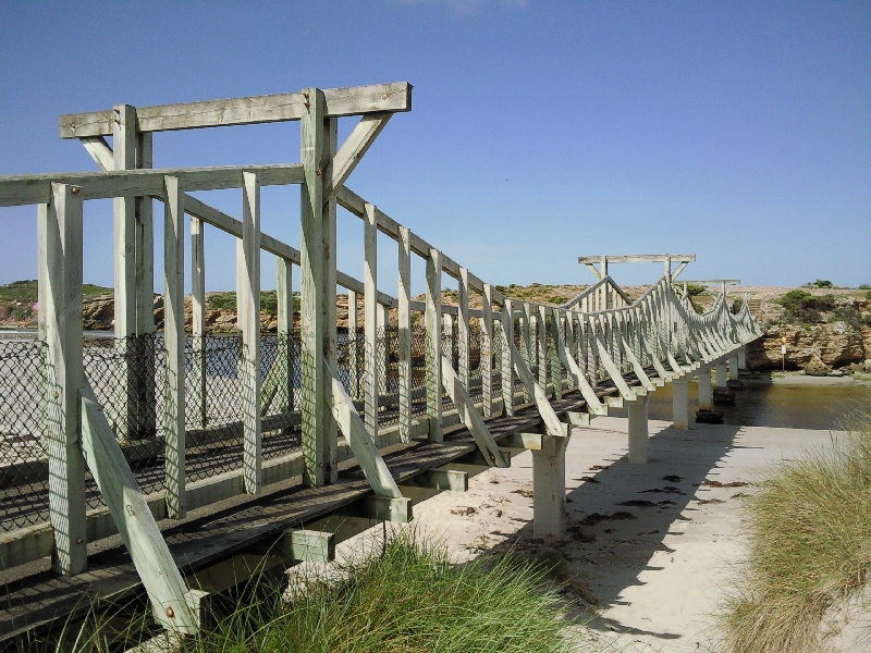 Footbridge to Middle Island, Australia