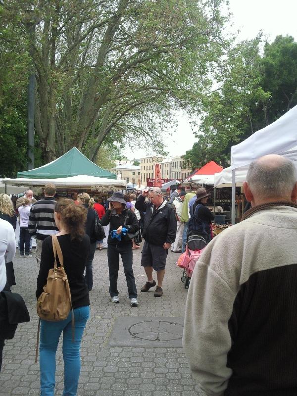 Photo The Salamanca markets in Hobart centre