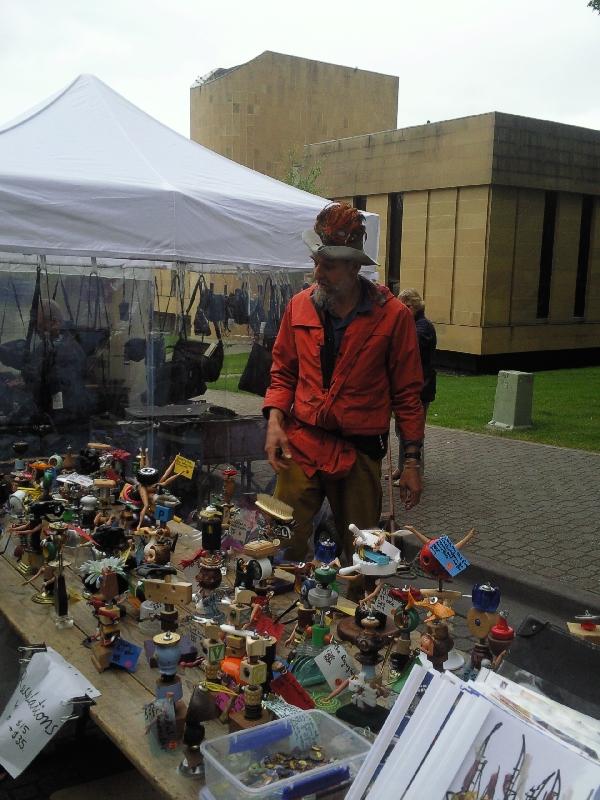 Market stands in Hobart, Hobart Australia