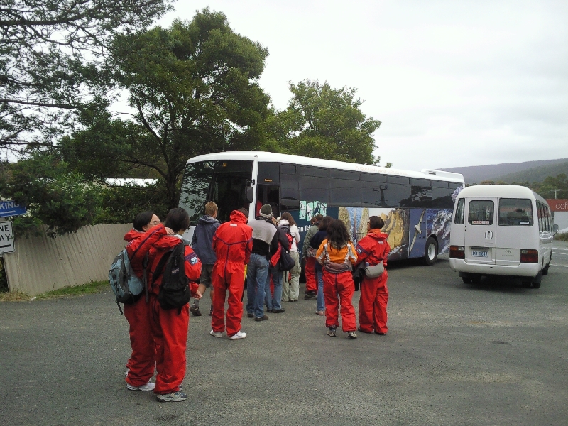 Hupping on the Tasman Charter bus, Australia