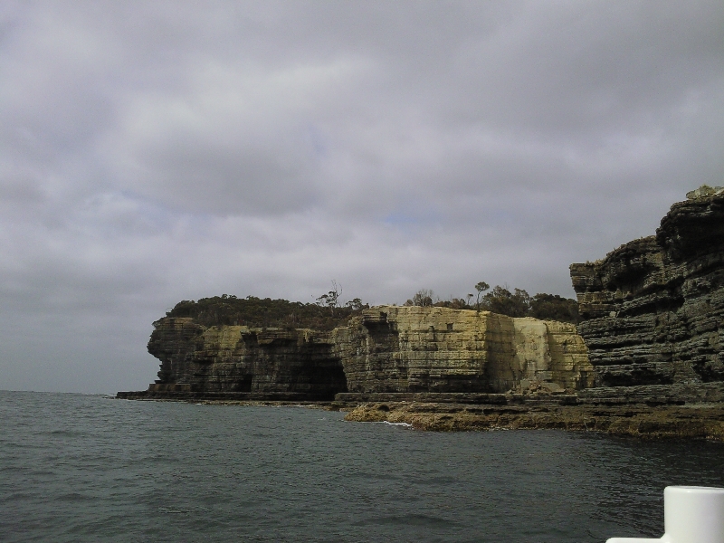 Cruising around Tasman Island, Tasmania, Australia