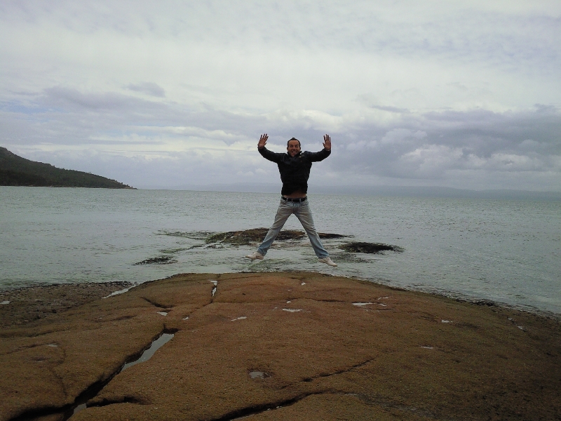 Happy at Honeymoon Bay, Australia