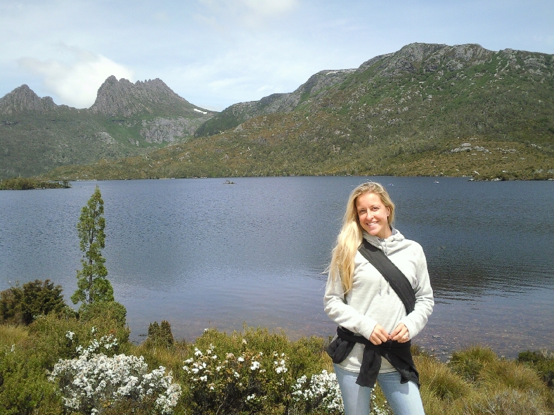 In front of Dove Lake, Launceston Australia