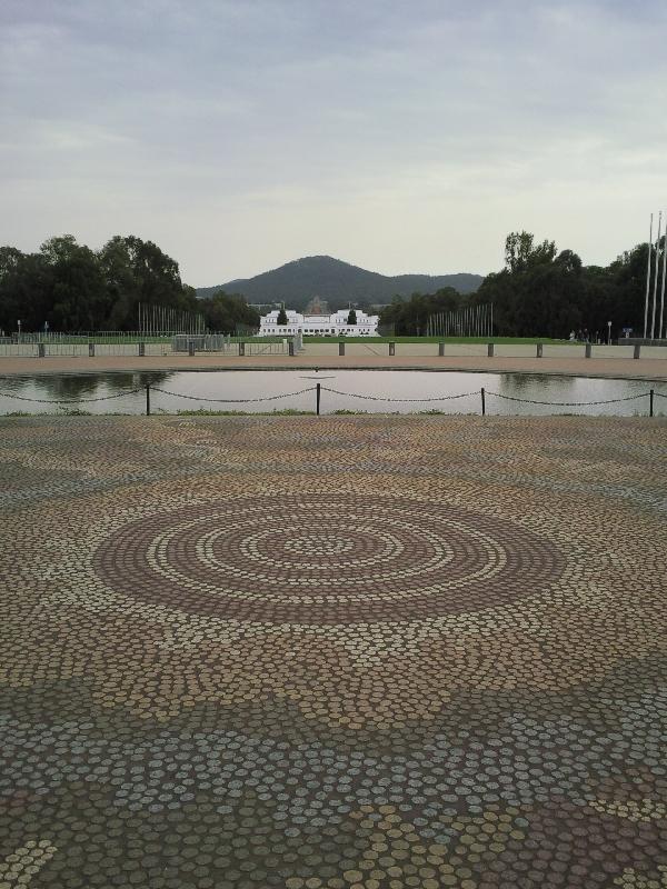 Square in front of Parliament House, Canberra Australia