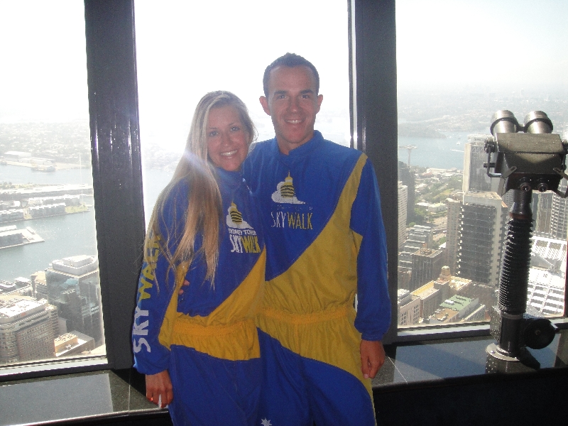 Ready to do the Sydney Tower Sky Walk, Sydney Australia