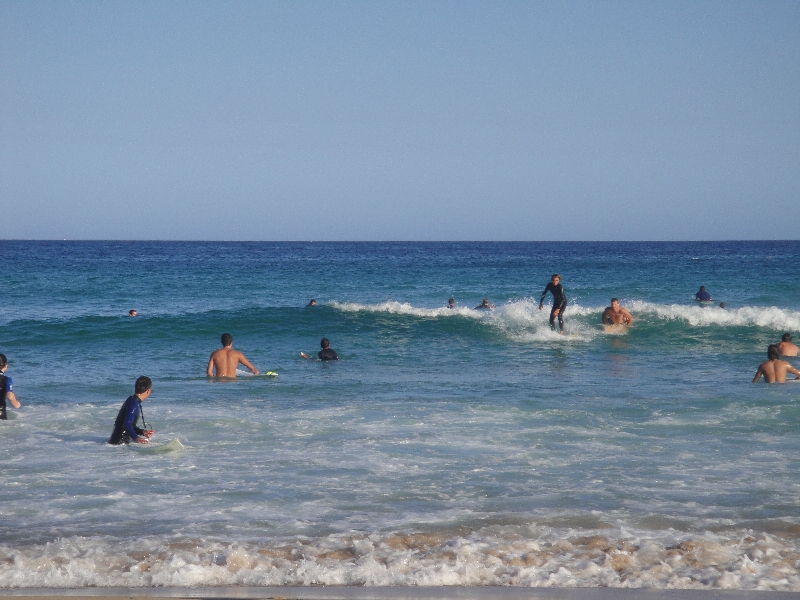 Catching waves at Surfers Paradise, Australia