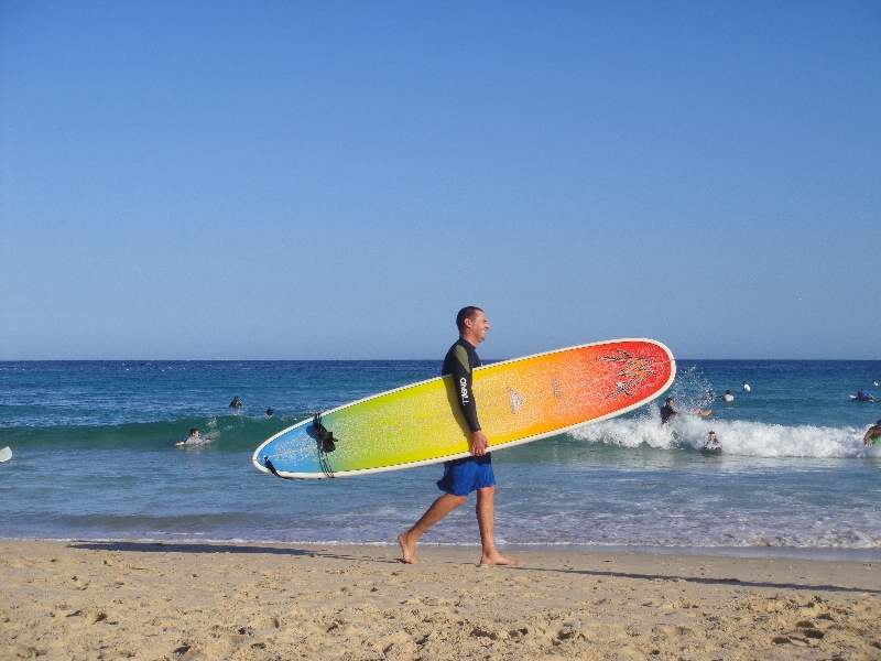 Nice surfing boards in Bondi, Australia