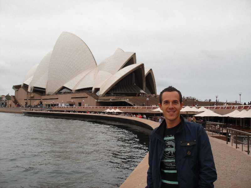 In front of the Opera House, Sydney Australia