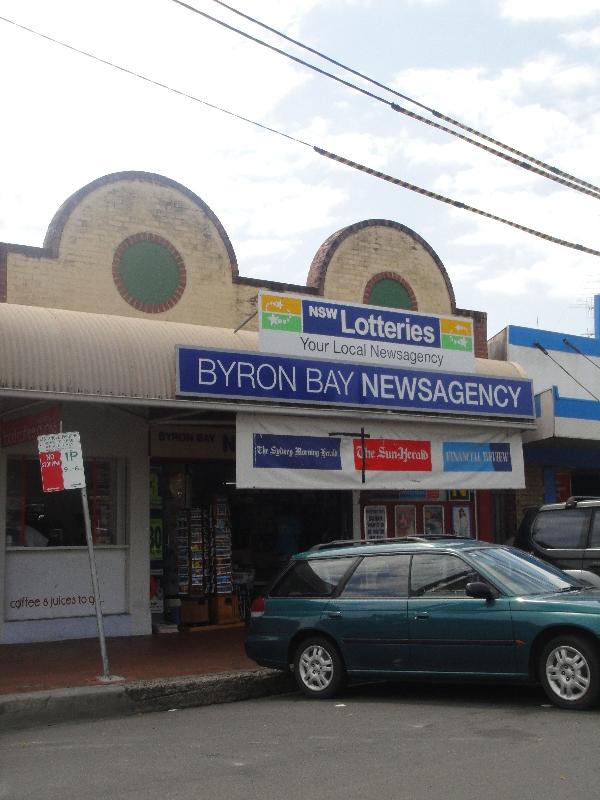 Street panorama Byron Bay, Australia