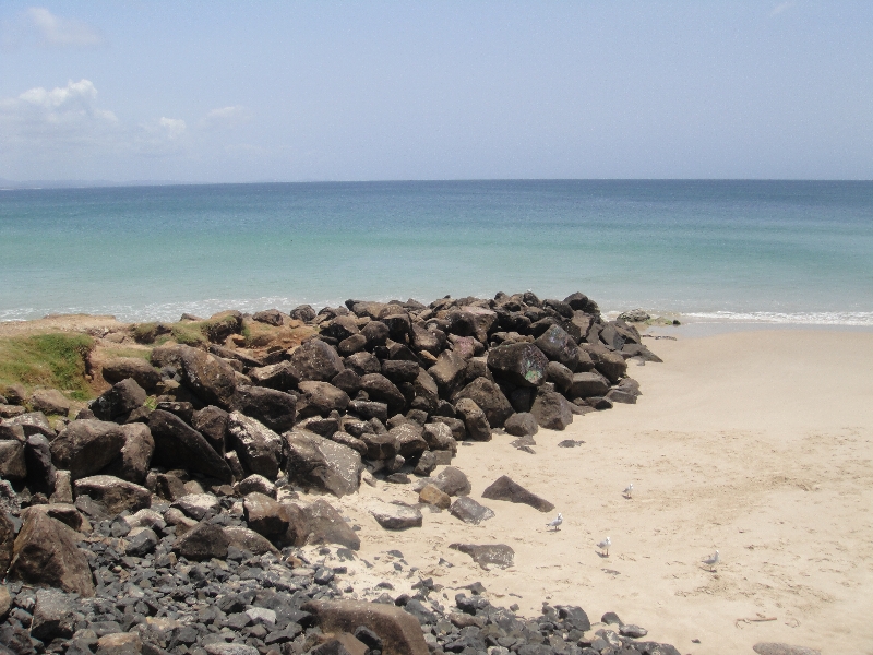 Rocky beach in Byron Bay, Australia