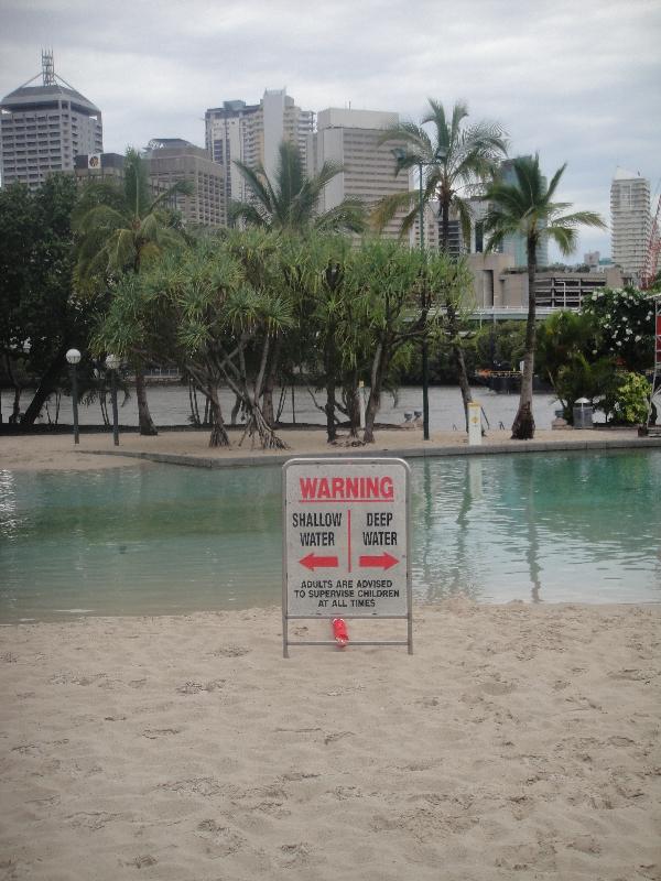 The South Bank Parklands beach, Brisbane Australia