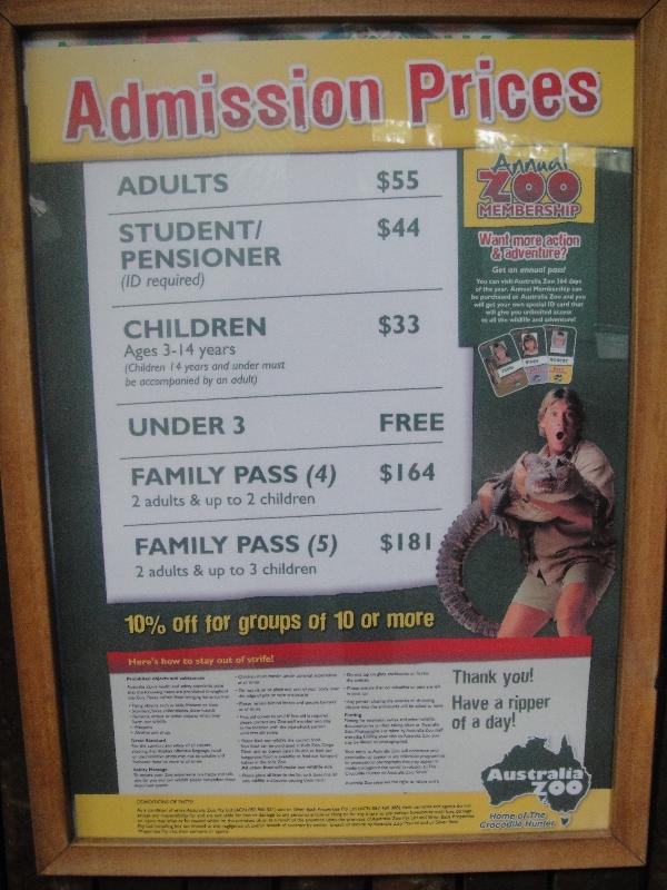 Look at those entrance fees...., Beerwah Australia