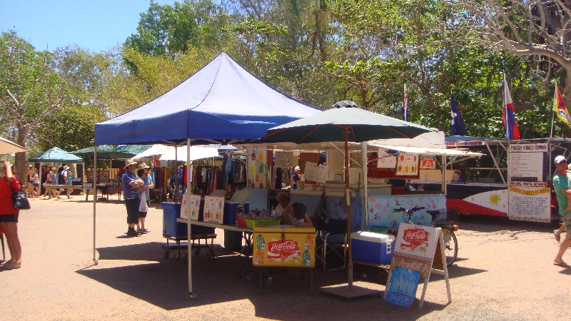 Stands at the market in Broome, Broome Australia