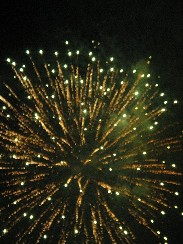 Fireworks on the river in Rockhampton, Australia