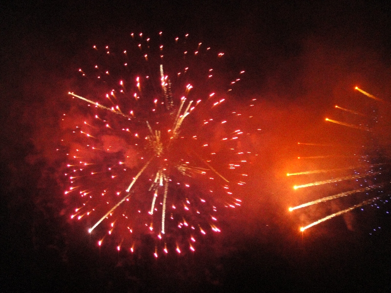 Fireworks on the Fitzroy River in Rocky, Rockhampton Australia