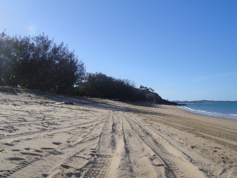 Beach patrol car on Eimeo Beach, Australia