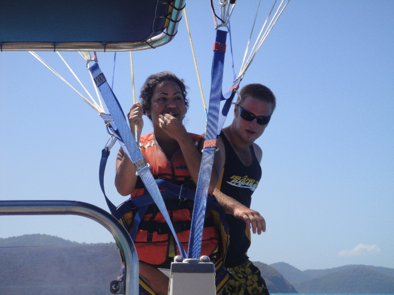 Tandem parasailing in Airlie Beach, Australia