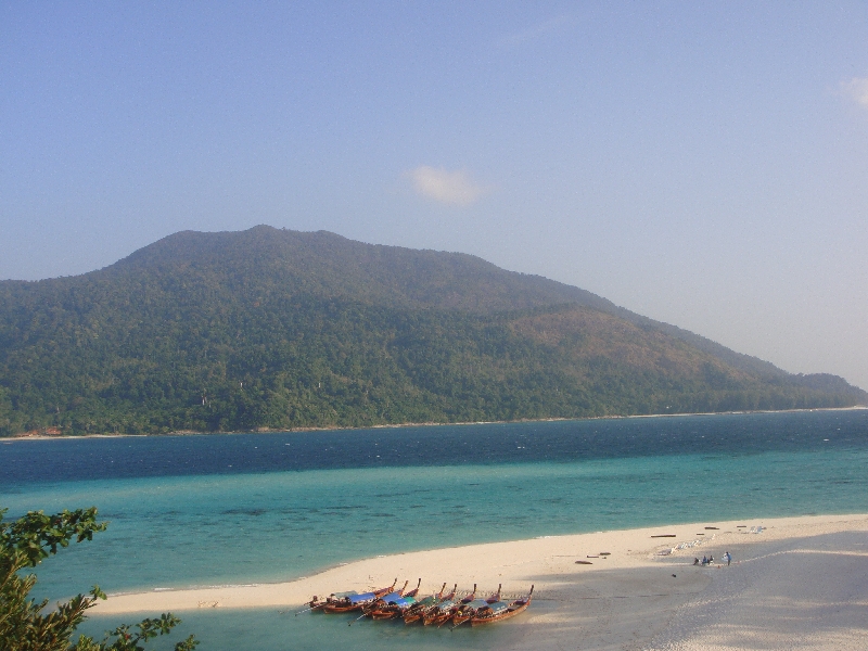 The beach from in front of Mountain Resort Ko Lipe  