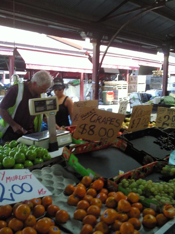 Souvenirs and food stands at the victoria markets, Australia