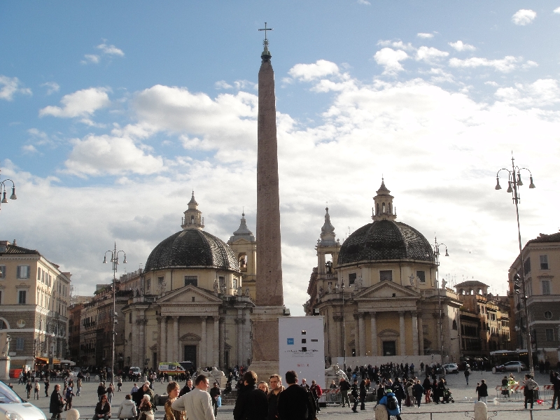 Rome Italy Piazza del Popolo at Christmas