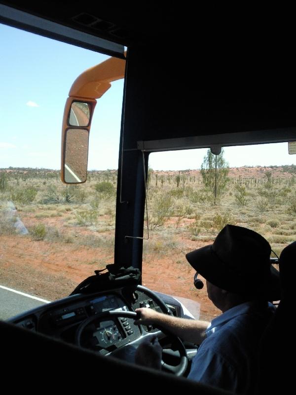 Shuttle from Yulara Airport to the resort, Australia