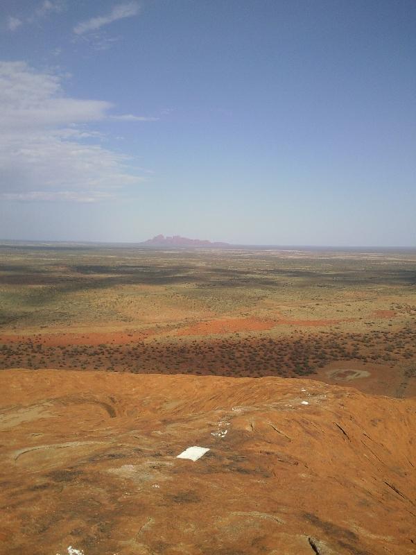 Looking out over Ayers Rock, Ayers Rock Australia