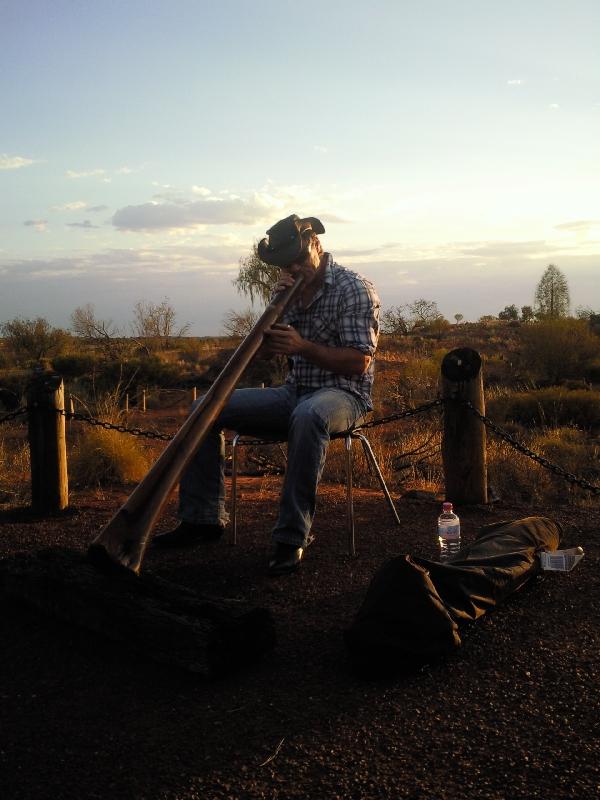 Didgeridoo player at Ayers Rock, Ayers Rock Australia