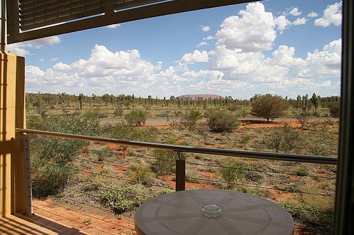 Ayers Rock Australia Balcony overlooking Uluru at Desert Gardens