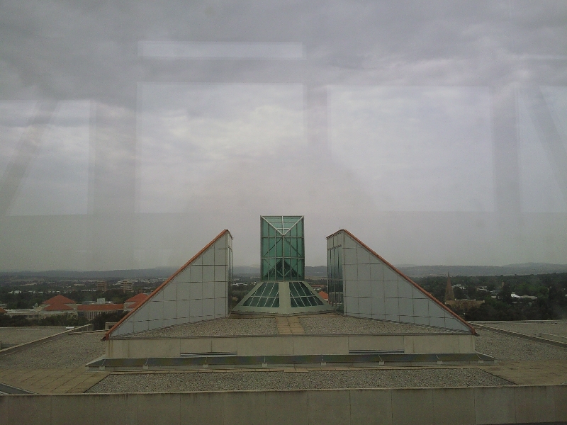 At the Parliament House´s roof top, Canberra Australia