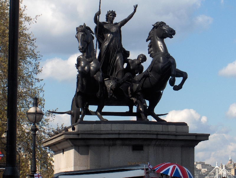 Statue of Queen Boadicea in London, United Kingdom