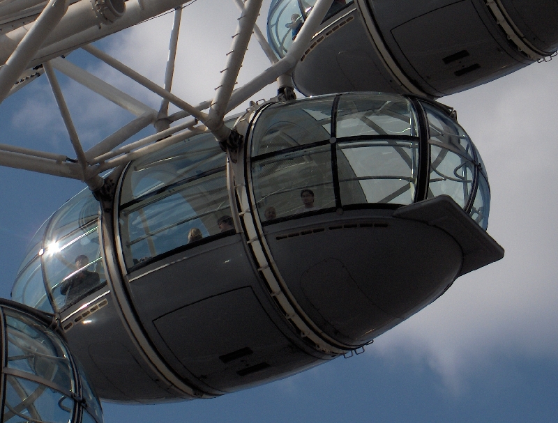 In the London Eye Cabins, United Kingdom