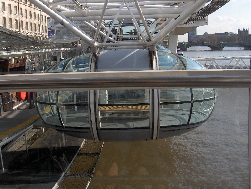 At London Eye over the Thames, United Kingdom