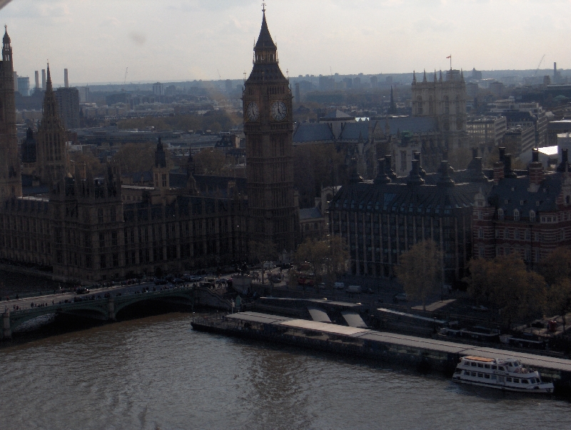 The Big Ben seen from the air, London United Kingdom