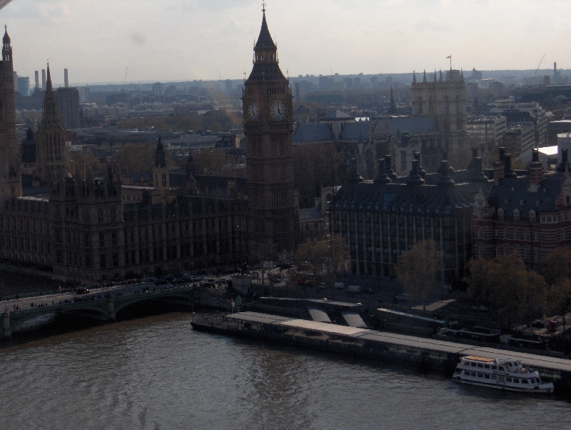 London United Kingdom The Big Ben seen from the air