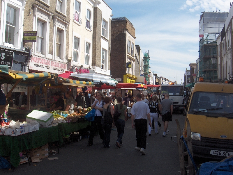 Portobello Road in London, United Kingdom