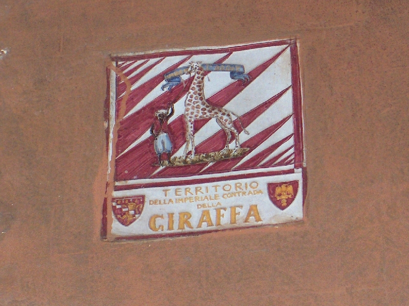 Territorio della contrada della Giraffa, Siena Italy