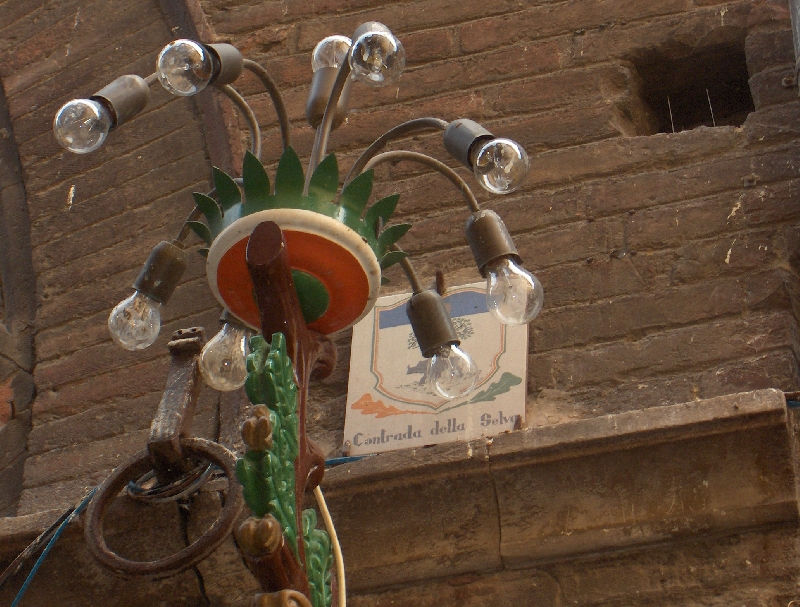 Siena street view during the Palio, Italy