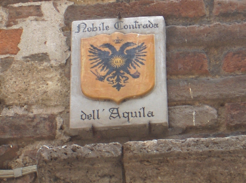 Contrada dell'Aquila in Siena, Italy