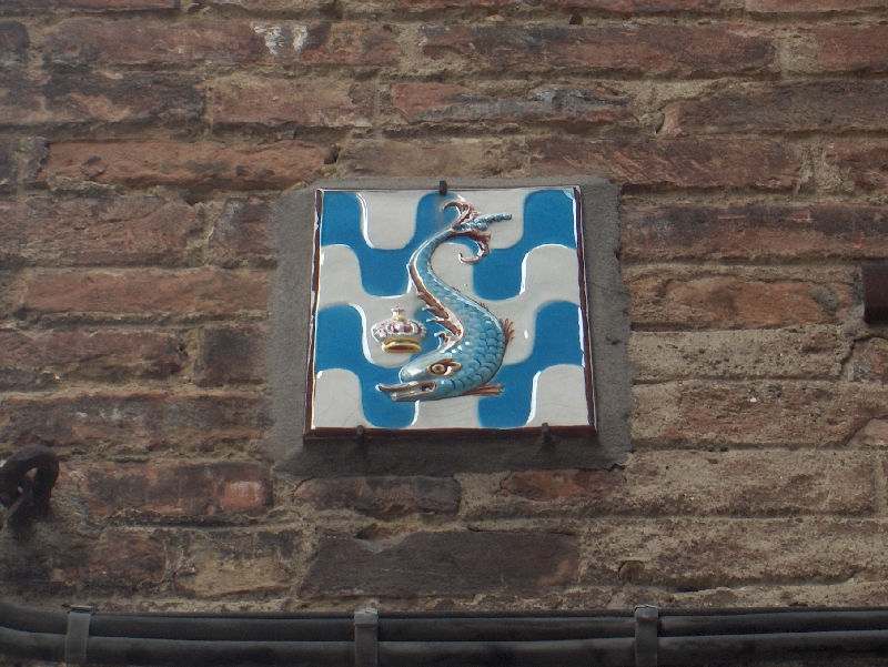 Street signs in the suburbs in Siena, Italy