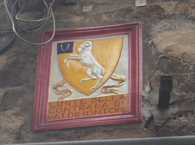 Contrada del Valdimontone in Siena, Italy