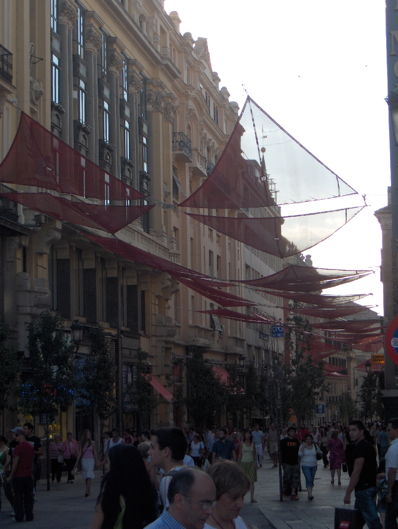 The shopping lanes of Madrid, Spain