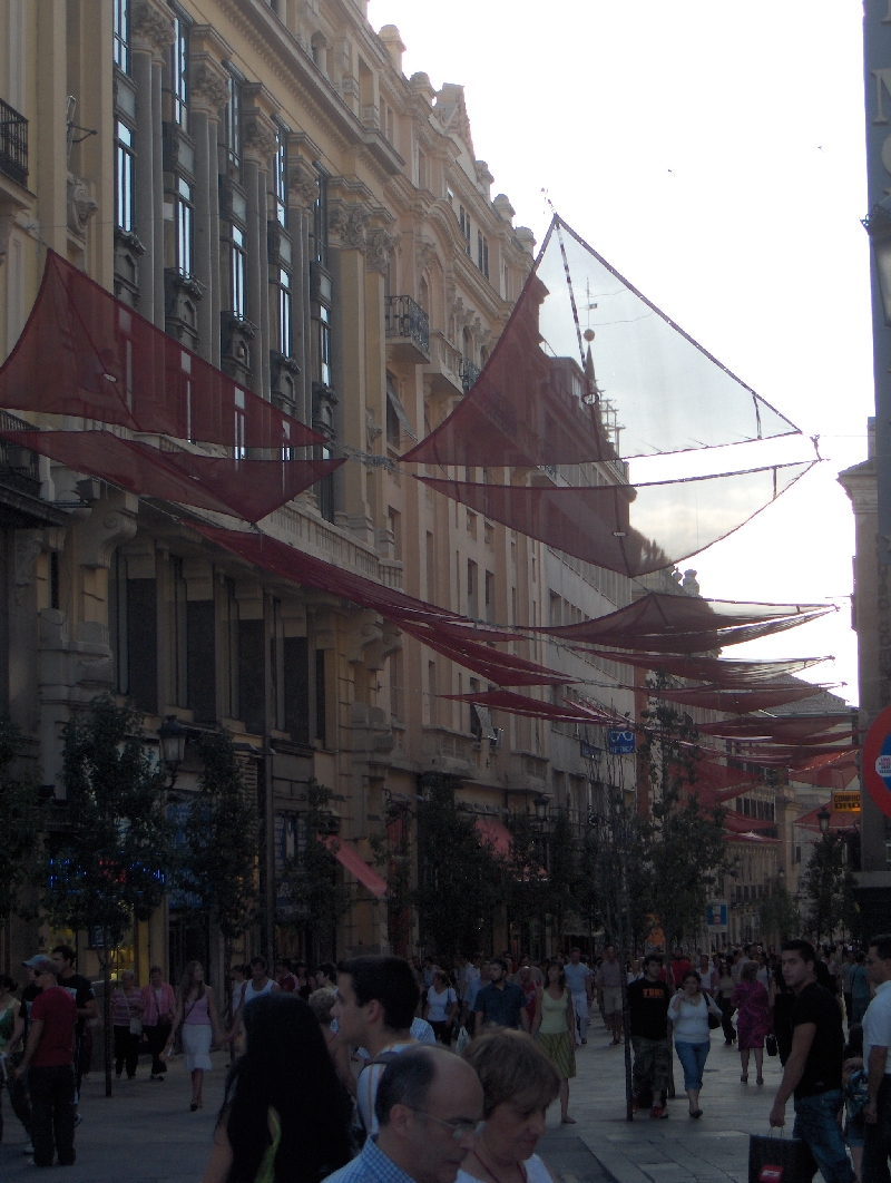 The shopping lanes of Madrid, Spain