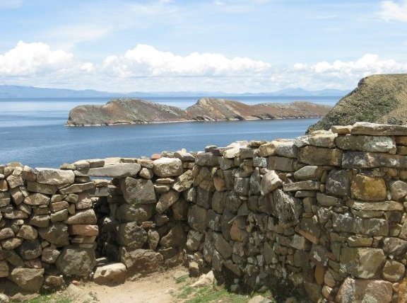 Ancient Inca Ruins on Isla del Sol, Puno Peru