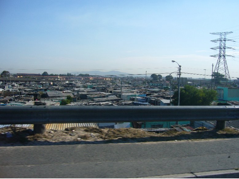 Cape Town South Africa The townships alongside the road